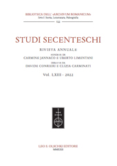 Heft, Studi Secenteschi : LXIII, 2022, L.S. Olschki