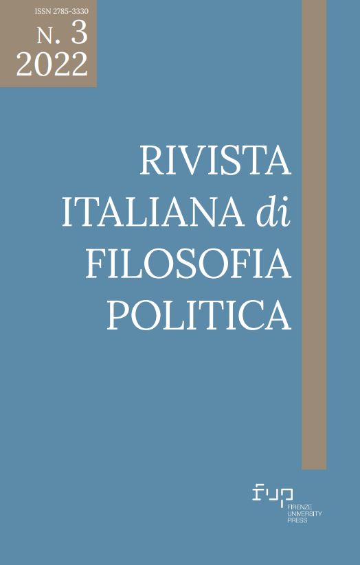 Heft, Rivista italiana di filosofia politica : 3, 2022, Firenze University Press