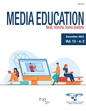 Fascicule, Media education : studi, ricerche, buone pratiche : 13, 2, 2022, Firenze University Press