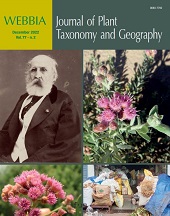 Heft, WEBBIA : journal of plant taxonomy and geography : 77, 2, 2022, Firenze University Press