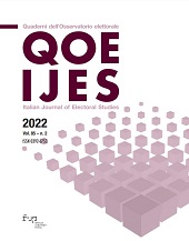 Fascicolo, QOE : quaderni dell'osservatorio elettorale = IJES : italian journal of electoral studies : 85, 2, 2022, Firenze University Press