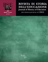 Fascicolo, Rivista di storia dell'educazione = Journal of history of education : the official journal of CIRSE : IX, 2, 2022, Firenze University Press