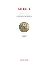 Issue, Sileno : rivista di studi classici e cristiani : XLVIII, 1/2, 2022, Agorà