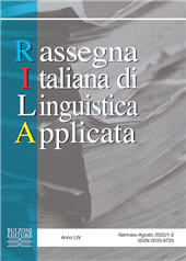 Fascicolo, RILA : Rassegna Italiana di Linguistica Applicata : 1/2, 2022, Bulzoni