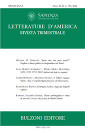 Fascicule, Letterature d'America : rivista trimestrale : XLII, 190, 2022, Bulzoni