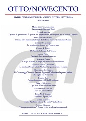 Fascicule, Otto/Novecento : rivista quadrimestrale di critica e storia letteraria : XLVI, 1/2, 2022, Edizioni Otto Novecento