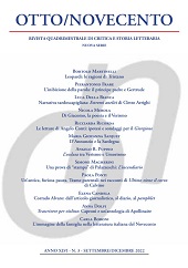 Fascículo, Otto/Novecento : rivista quadrimestrale di critica e storia letteraria : XLVI, 3, 2022, Edizioni Otto Novecento
