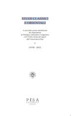 Articolo, Roman Refusal of isotheoi timai in the Late Republic and Early Principate, Pisa University Press