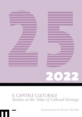 Issue, Il capitale culturale : studies on the value of cultural heritage : 25, 1, 2022, EUM-Edizioni Università di Macerata
