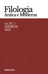 Fascicolo, Filologia antica e moderna : XXXII, 54, 2022, Rubbettino