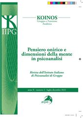 Artículo, Il primo sogno : l'incontro tra il terapeuta e la dimensione onirica gruppale e individuale, Alpes Italia