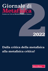 Issue, Giornale di metafisica : XLIV, 2, 2022, Morcelliana