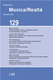 Fascículo, Musica/Realtà : 129, 3, 2022, Libreria musicale italiana