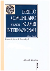 Fascicule, Diritto comunitario e degli scambi internazionali : 1/2, 2022, Editoriale Scientifica