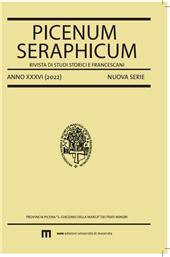 Heft, Picenum Seraphicum : rivista di studi storici e francescani : XXXVI, 1, 2022, EUM-Edizioni Università di Macerata