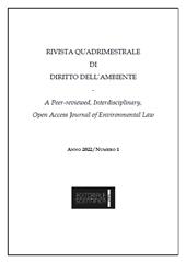 Issue, Rivista quadrimestrale di diritto dell'ambiente : 1, 2022, Editoriale Scientifica