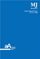 Fascículo, Mimesis Journal : scritture della performance : 11, 1, 2022, Accademia University Press