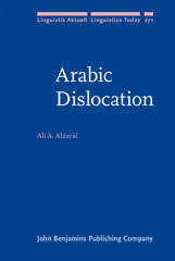 E-book, Arabic Dislocation, Alzayid, Ali A., John Benjamins Publishing Company