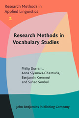 eBook, Research Methods in Vocabulary Studies, Durrant, Philip, John Benjamins Publishing Company