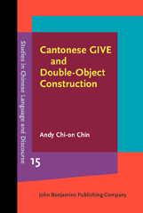 E-book, Cantonese Give and Double-Object Construction, Chin, Andy Chi-on, John Benjamins Publishing Company