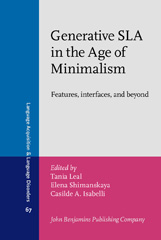 E-book, Generative Sla in the Age of Minimalism, John Benjamins Publishing Company