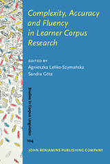 E-book, Complexity, Accuracy and Fluency in Learner Corpus Research, John Benjamins Publishing Company