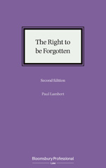 E-book, The Right to be Forgotten, Lambert, Paul, Bloomsbury Publishing
