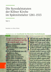 E-book, Die Synodalstatuten der Kölner Kirche im Spätmittelalter 1261-1513, Böhlau Köln
