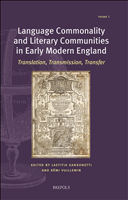 eBook, Language Commonality and Literary Communities in Early Modern England : Translation, Transmission, Transfer, Brepols Publishers