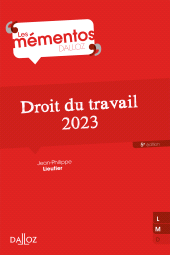 E-book, Droit du travail 2023., Éditions Dalloz