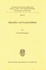 E-book, Akkreditiv und Grundverhältnis., Duncker & Humblot