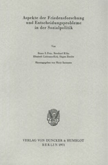 E-book, Aspekte der Friedensforschung und Entscheidungsprobleme in der Sozialpolitik., Duncker & Humblot