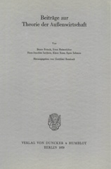 E-book, Beiträge zur Theorie der Außenwirtschaft., Duncker & Humblot