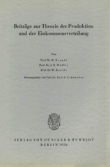eBook, Beiträge zur Theorie der Produktion und der Einkommensverteilung., Duncker & Humblot