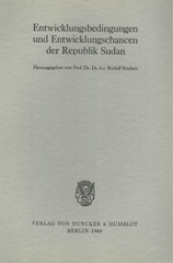 E-book, Entwicklungsbedingungen und Entwicklungschancen der Republik Sudan., Duncker & Humblot