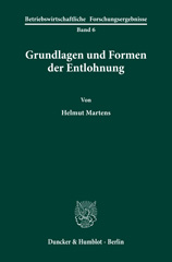E-book, Grundlagen und Formen der Entlohnung., Duncker & Humblot