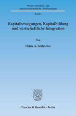 E-book, Kapitalbewegungen, Kapitalbildung und wirtschaftliche Integration., Duncker & Humblot