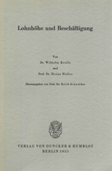 E-book, Lohnhöhe und Beschäftigung., Duncker & Humblot