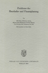 E-book, Probleme der Haushalts- und Finanzplanung., Duncker & Humblot