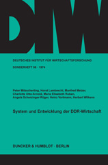 E-book, System und Entwicklung der DDR-Wirtschaft., Mitzscherling, Peter, Duncker & Humblot