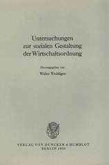 E-book, Untersuchungen zur sozialen Gestaltung der Wirtschaftsordnung., Duncker & Humblot