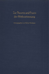 E-book, Zur Theorie und Praxis der Mitbestimmung. : Bd. 2., Duncker & Humblot