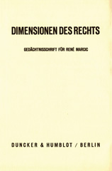 E-book, Dimensionen des Rechts. : Gedächtnisschrift für René Marcic., Duncker & Humblot