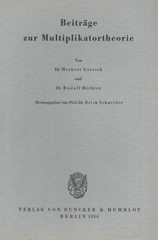 E-book, Beiträge zur Multiplikatortheorie., Duncker & Humblot