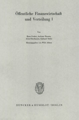 E-book, Öffentliche Finanzwirtschaft und Verteilung I., Duncker & Humblot