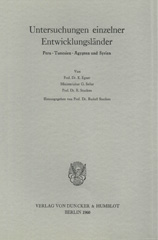 E-book, Untersuchungen einzelner Entwicklungsländer. : Peru, Tunesien, Ägypten und Syrien., Duncker & Humblot