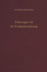 E-book, Erfahrungen mit der Kreditplafondierung., Bredemeier, Sonning, Duncker & Humblot
