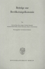 E-book, Beiträge zur Bevölkerungsökonomie., Duncker & Humblot