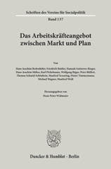 eBook, Das Arbeitskräfteangebot zwischen Markt und Plan., Duncker & Humblot
