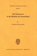 E-book, Der Firmenwert in der Handels- und Steuerbilanz., Duncker & Humblot